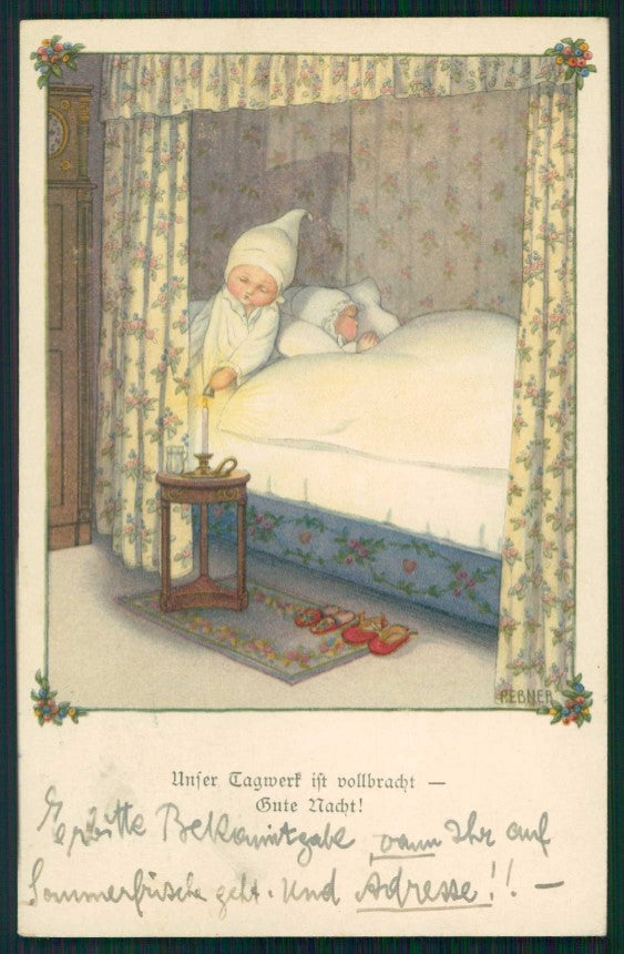 Artist Signed P. Ebner Children M M Vienne 1158 postcard TC4699 – fronte