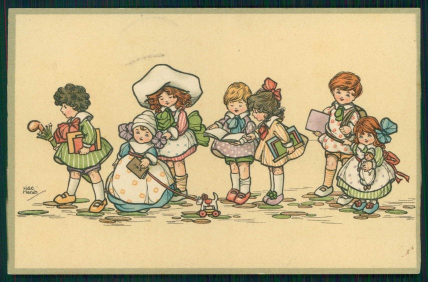 Artist Signed Marsh Children Dondorf 443 postcard TC4704 – fronte