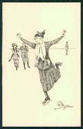 Artist Signed Pellegrini Ice Skating Palazzo Ghiaccio Milano postcard TC4734 – fronte