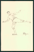 Artist Signed Pellegrini Ice Skating Palazzo Ghiaccio Milano postcard TC4735 – fronte