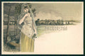 Artist Signed Frundt Art Nouveau Lady Days of the Week Tage der Woche pc TC4780 – fronte