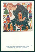 Artist Signed Krauss Junior Red Cross Children Christmas WHITE BACK pc TC4786 – fronte