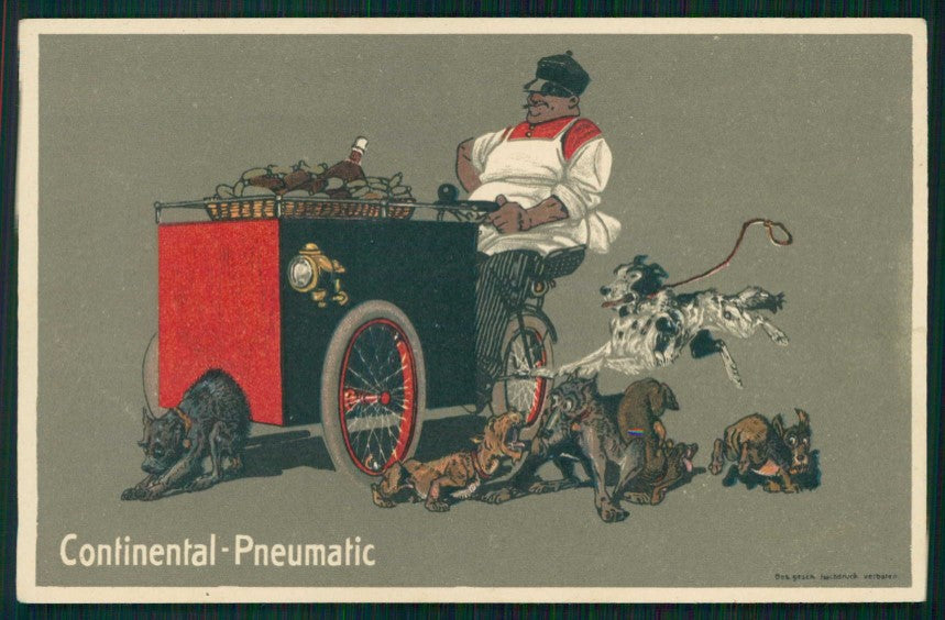 Advertising Continental Pneumatic Ausstellung 1914 Dog postcard TC4795 – fronte