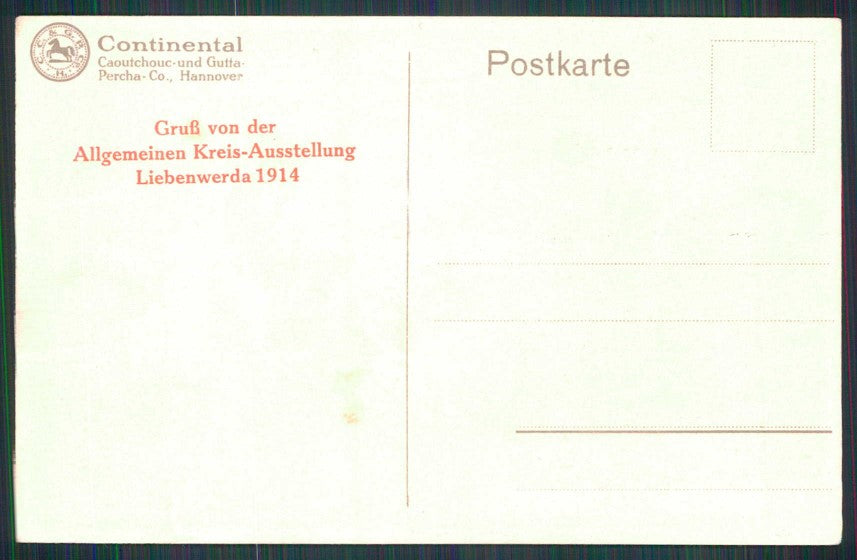 Advertising Continental Pneumatic Ausstellung 1914 Dog postcard TC4795 – retro