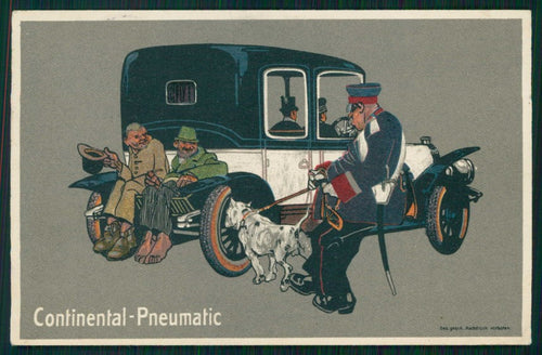 Advertising Continental Pneumatic Car postcard TC4796 – fronte