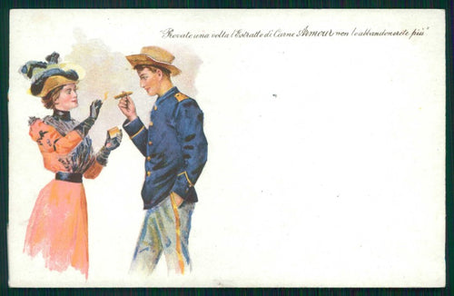 Advertising Armour's Extract Beef Chicago Soldiers Lady postcard TC4800 – fronte