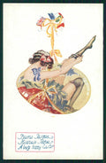 Artist Signed Bonora Art Deco Propaganda WW1 WWI Risque Lady 107 postcard TC4813 – fronte
