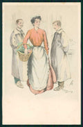 Artist Signed Lubin De Beauvais Glamour Fashion Lady postcard TC4817 – fronte