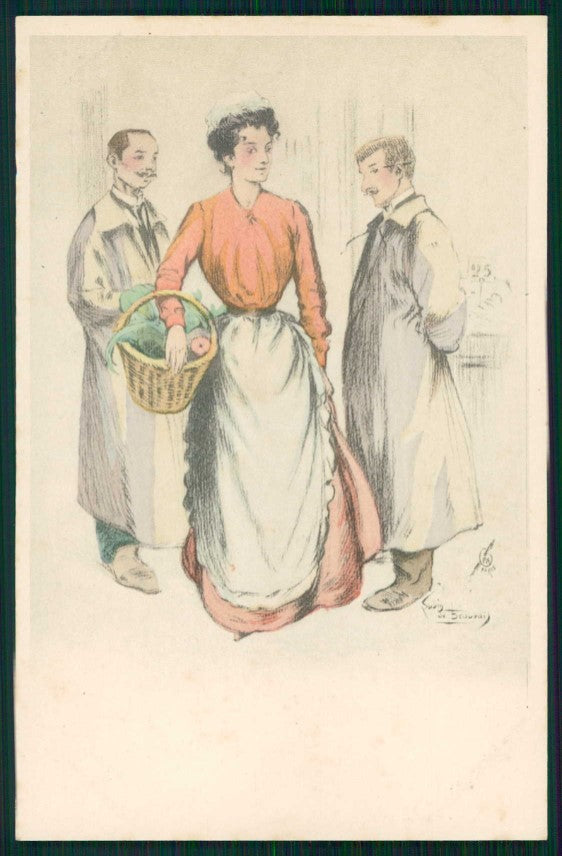 Artist Signed Lubin De Beauvais Glamour Fashion Lady postcard TC4817 – fronte