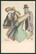 Artist Signed Lubin De Beauvais Glamour Fashion Lady postcard TC4820 – fronte