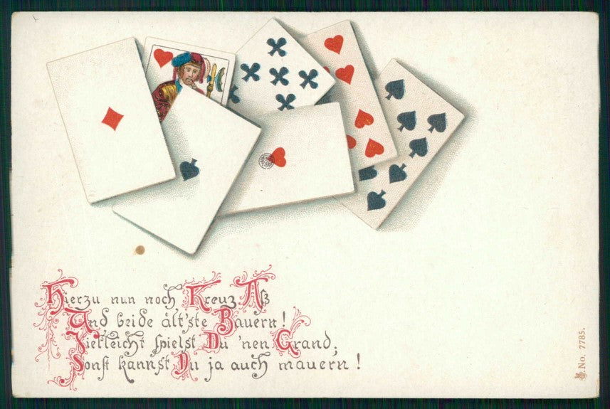 Playing Cards serie 7785 postcard TC4843 – fronte