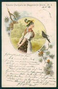 Artist Signed Mukarovsky Lady Meggendorfer Blatter 9 postcard TC4872 – fronte