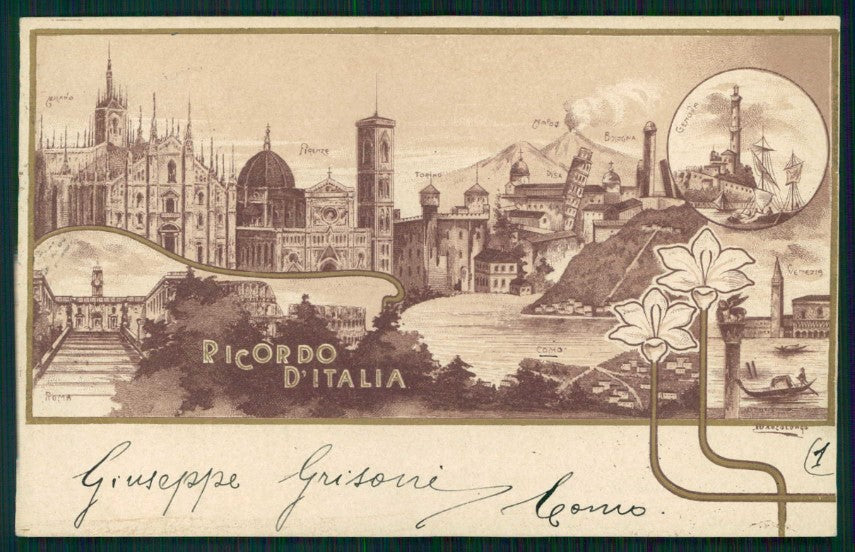 Italia Milano Firenze Venezia Genova Gruss aus cartolina TC4911 – fronte