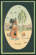 Artist Signed Anny Tekauz Der Sieger Children postcard TC4989 – fronte