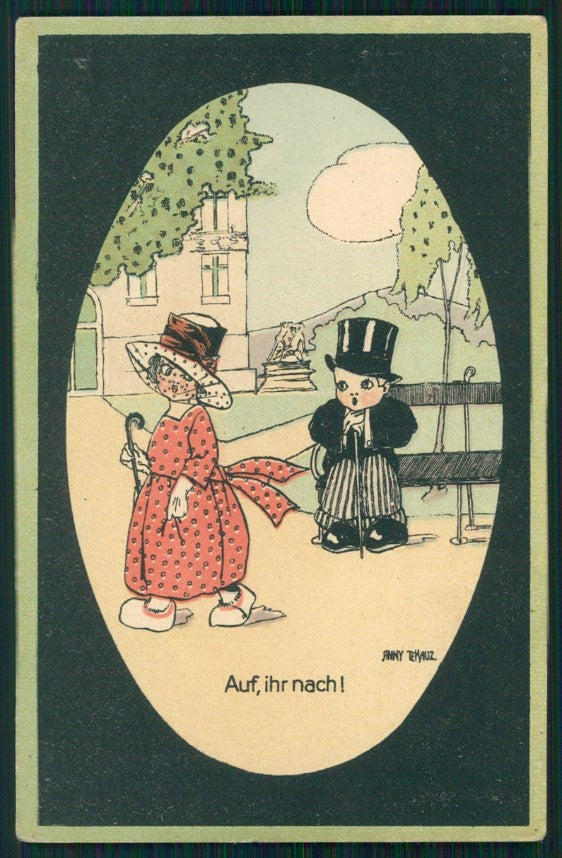 Artist Signed Anny Tekauz Children postcard TC4991 – fronte