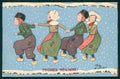 Artist Signed Dutch Children Snow Hand Painted serie 137- 4 postcard TC4994 – fronte