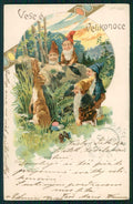 Easter Pasqua Rabbit Gnomo Gnome Zwerge Dwarf 5226 postcard TC5048 – fronte