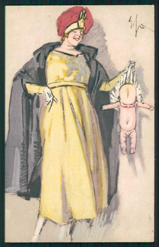 Artist Signed Sacchetti Glamour Lady Cupid Zenit 21-3 postcard TC5087 – fronte
