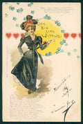Art Nouveau Lady 5119 postcard TC5098 – fronte