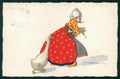 Artist Signed Corbella Dutch Girl Goose Degami serie 745 postcard TC5145 – fronte