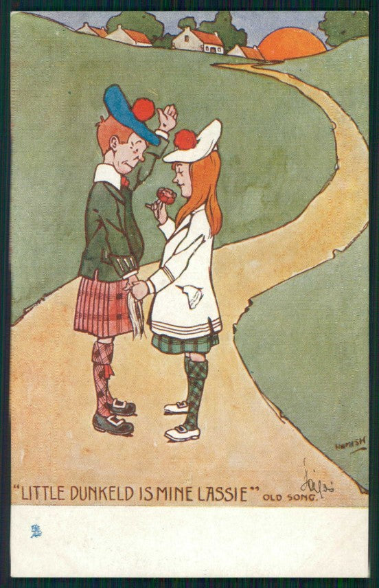 Artist Signed Hamish Duncan Scottish Boy Comic Tuck serie 6148 postcard TC5174 – fronte