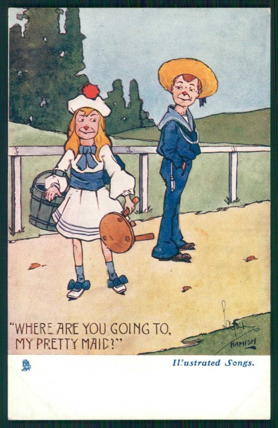 Artist Signed Hamish J. A. Duncan Children Comic Tuck serie 6456 postcard TC5177 – fronte