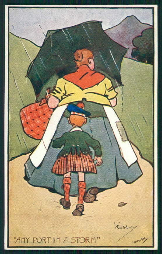 Artist Signed Hamish Duncan Scottish Boy Comic Tuck serie 1437 postcard TC5183 – fronte