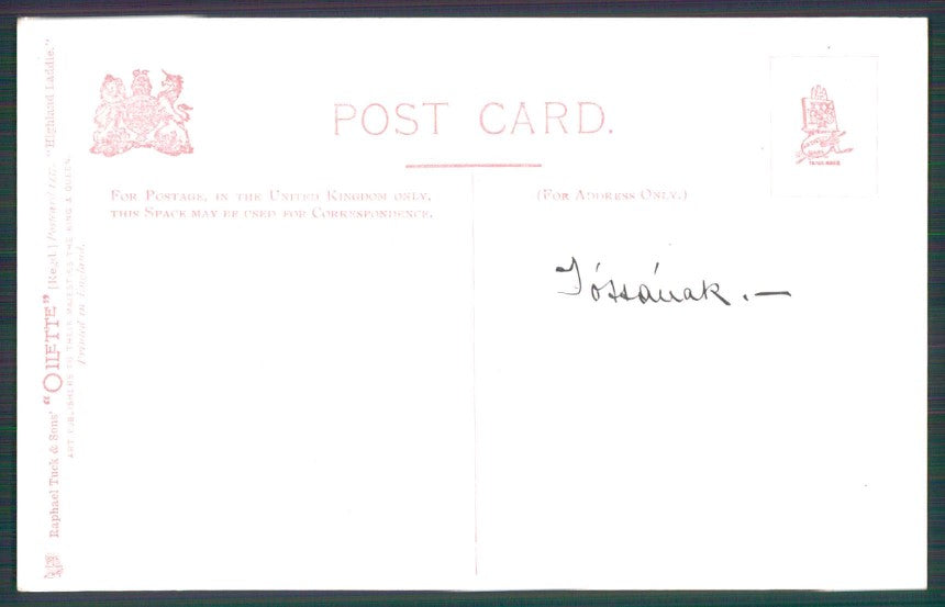 Artist Signed Hamish Duncan Scottish Boy Comic Tuck serie 1437 postcard TC5184 – retro