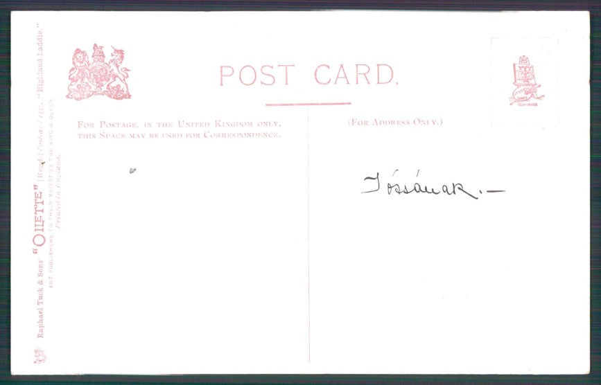 Artist Signed Hamish Duncan Scottish Boy Comic Tuck serie 1437 postcard TC5185 – retro