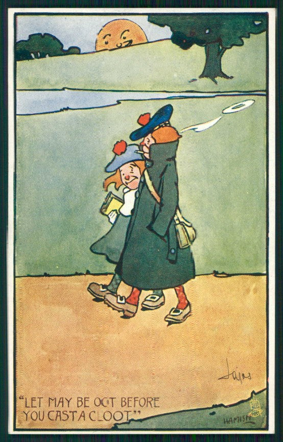 Artist Signed Hamish Duncan Scottish Boy Comic Tuck serie 1437 postcard TC5186 – fronte