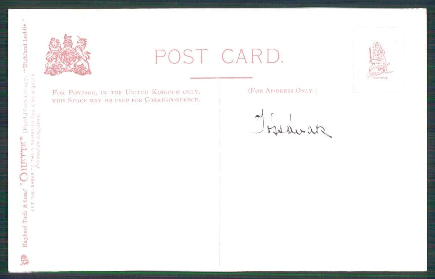Artist Signed Hamish Duncan Scottish Boy Comic Tuck serie 1437 postcard TC5186 – retro