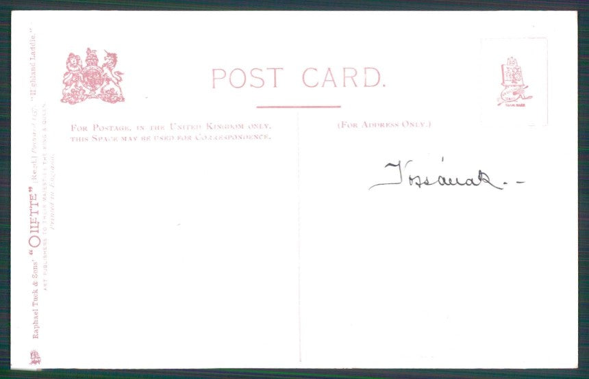 Artist Signed Hamish Duncan Scottish Boy Fishing Tuck serie 1437 postcard TC5189 – retro