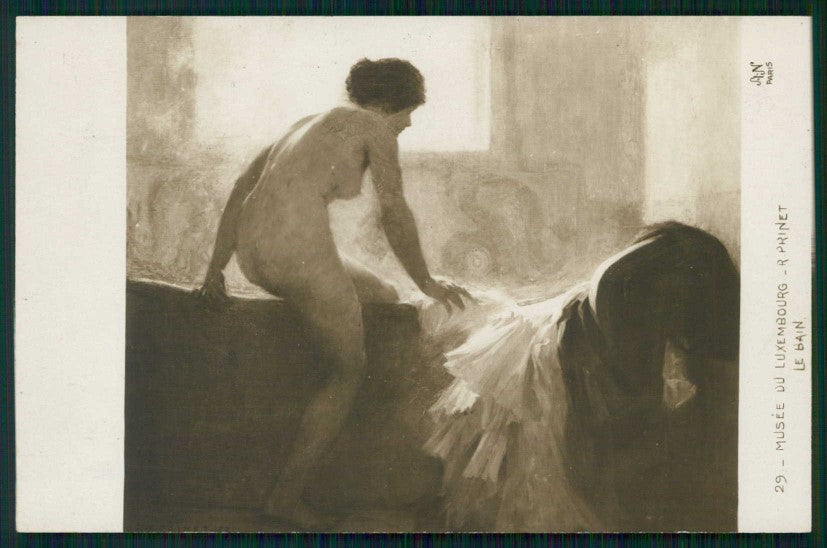 Artist Signed Prinet Risque Nude Lady AN Paris 29 Noyer RPPC postcard TC5217 – fronte