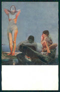 Artist Signed M. Klinger Risque Nude Lady serie postcard TC5270 – fronte