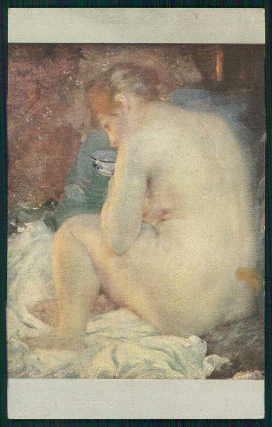 Artist Signed A. Besnard Risque Nude Lady serie 500 Lapina postcard TC5317 – fronte