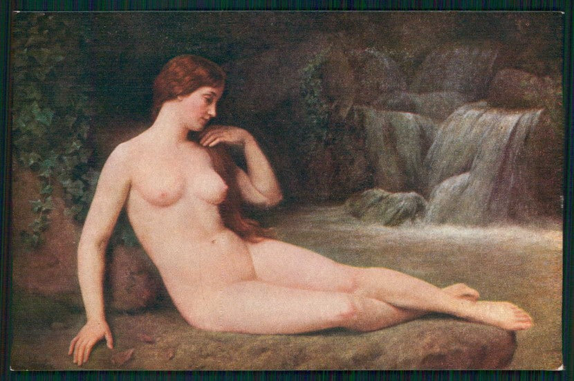 Artist Signed M. Vasselon Risque Nude Lady serie 1455 Salon de Paris pc TC5329 – fronte