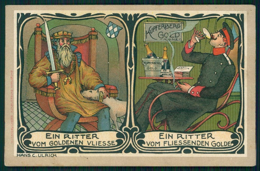 Artist Signed C. Ulrich Kupferberg Gold Reklame Advertising Wine Weine ak TC5695 – fronte