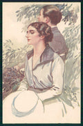 Artist Signed Couple Glamour Lady Italian Art Deco serie 274-4 postcard TC5795 – fronte