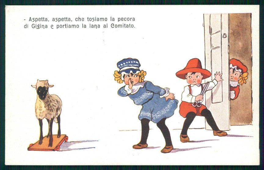 Artist Signed Norfini Chidren Propaganda WWI serie 103 postcard TC5819 – fronte