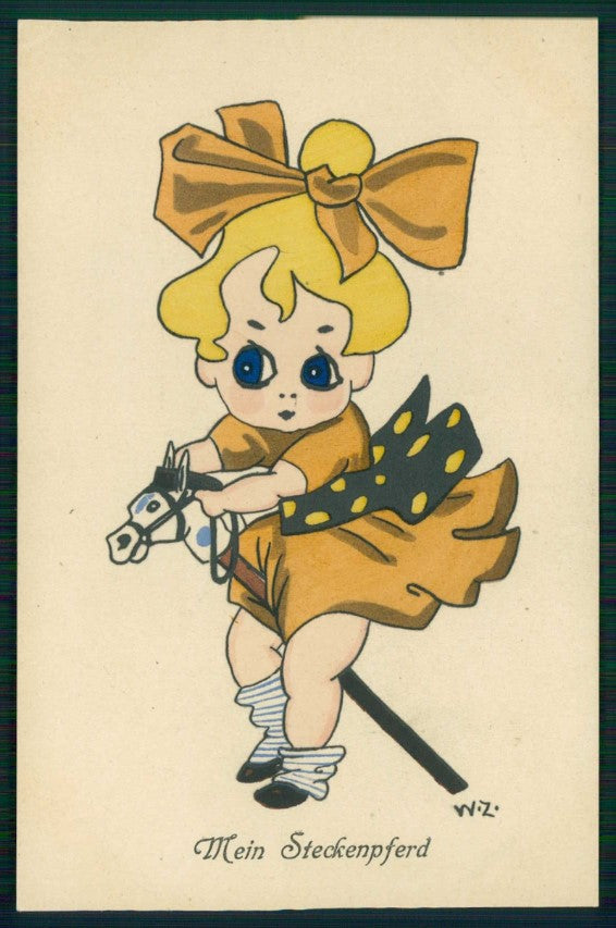 Artist Signed W Z Girl serie XV-2 postcard TC5827 – fronte