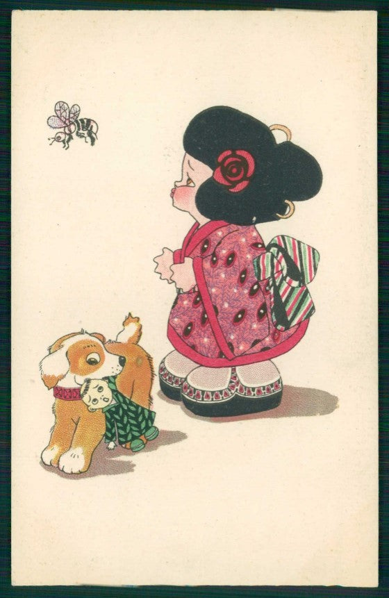 Artist Signed J. Zezulak Geisha Girl B K W I serie 291 postcard TC5835 – fronte