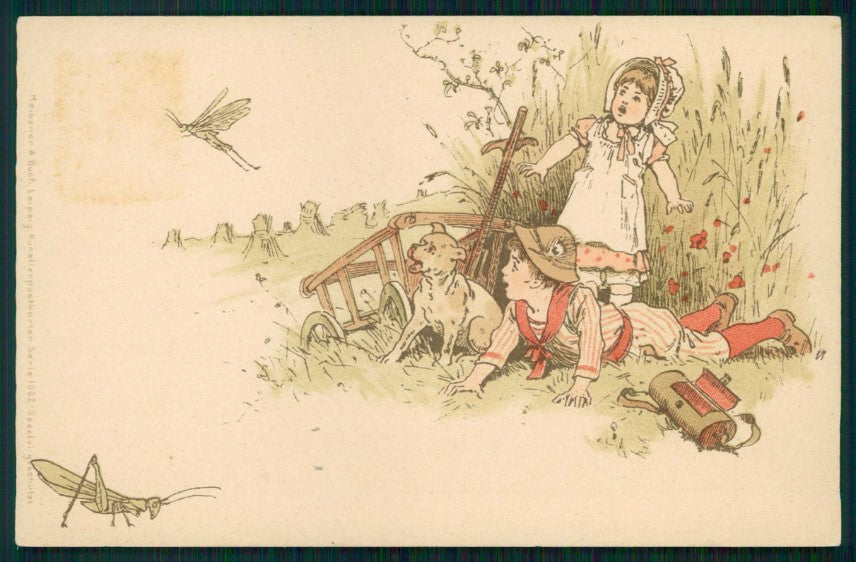 Artist Signed Fialkowska Children Meissner Buch serie 1002 postcard TC5851 – fronte