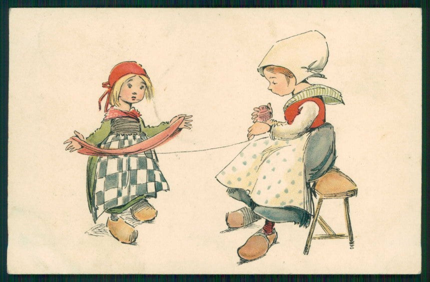 Artist Signed K. Fricero Dutch Children Dondorf serie 254 postcard TC5855 – fronte