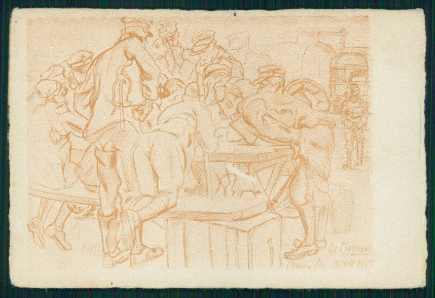 Artist Signed Bucci La Cinquina Propaganda WWI Militari cartolina TC6059 – fronte