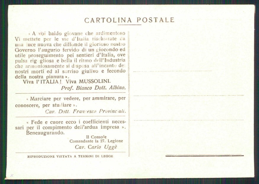 Lodi Giovanni Ferippi Giro Italia a Piedi cartolina TC6063 – retro