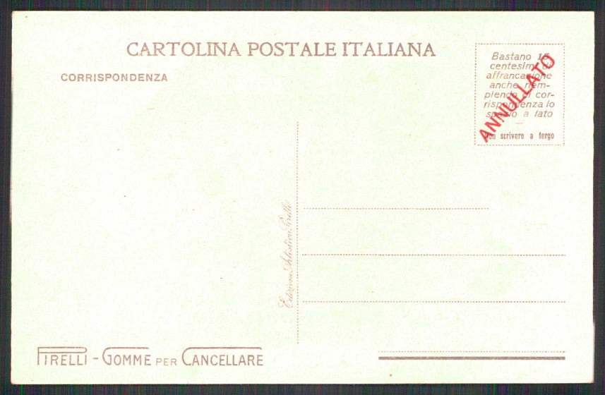 Artist Signed Mazza Pubblicitaria Pirelli Gomme per Cancellare cartolina TC6082 – retro