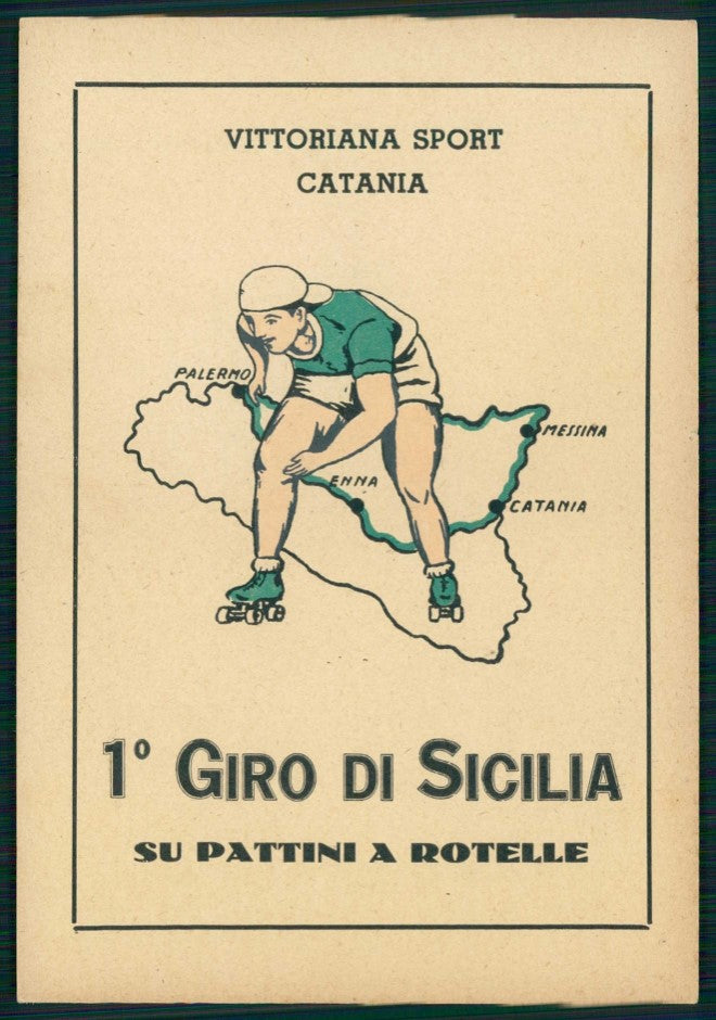 Catania Vittoriana Sport I° Giro Sicilia Pattini Rotelle FG cartolina TC6095 – fronte