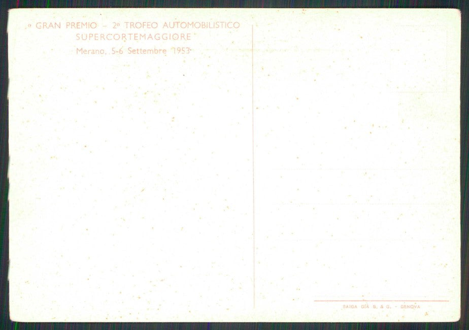 Bolzano Merano 1953 Corse al Galoppo Ippica FG cartolina TC6096 – retro
