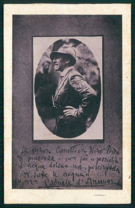 Gabriele D'Annunzio Canottieri Nino Bixio Regate di Salò 1923 cartolina TC6124 – fronte