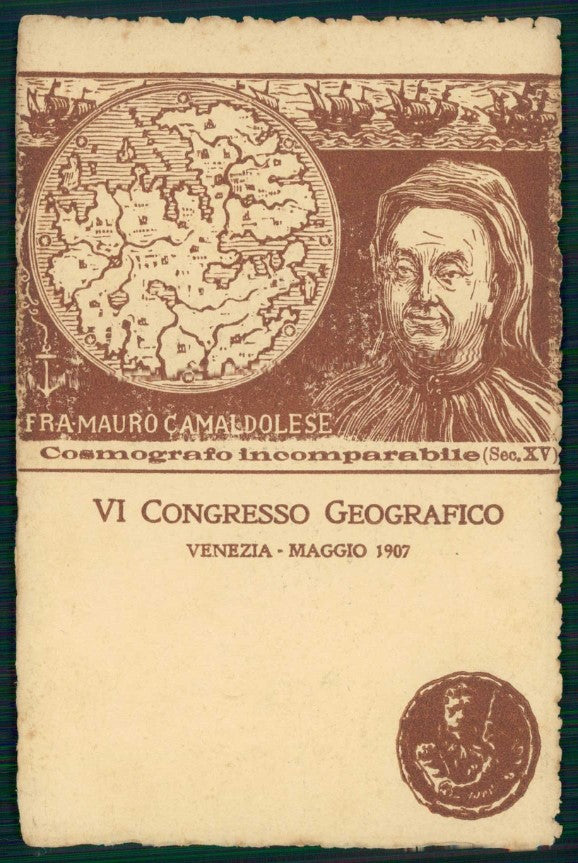 Venezia città VI Congresso Geografico 1907 Commemorativa cartolina TC6139 – fronte